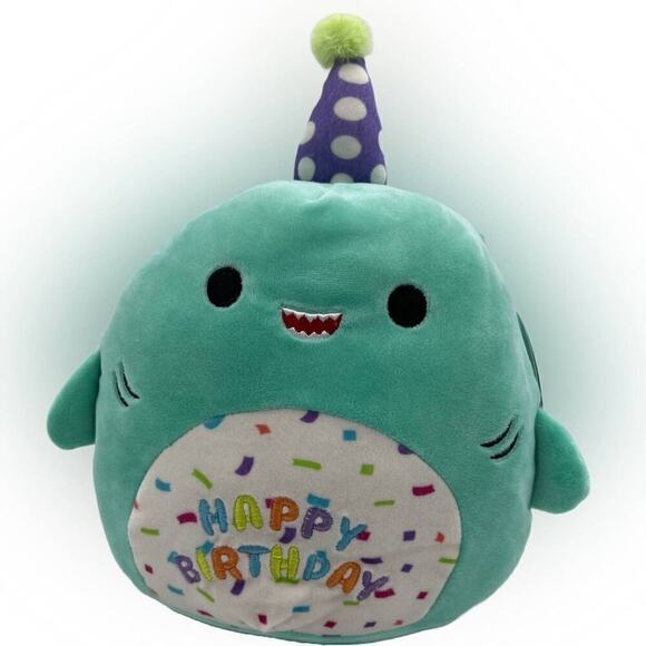 Squishmallows 8” Sharon Birthday Shark, NWT - Picture 1 of 3
